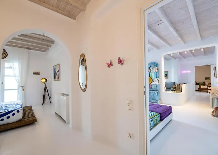 Melangio 6 Bedroom Villa Private Pool & Sea View - Aleomandra Mykonos Вилла Agios Ioannis Diakoftis