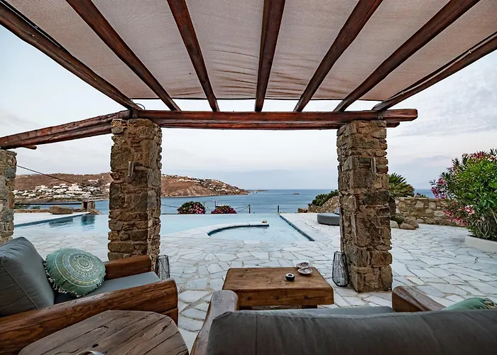 Melangio 6 Bedroom Villa Private Pool & Sea View - Aleomandra Mykonos Вилла Agios Ioannis Diakoftis