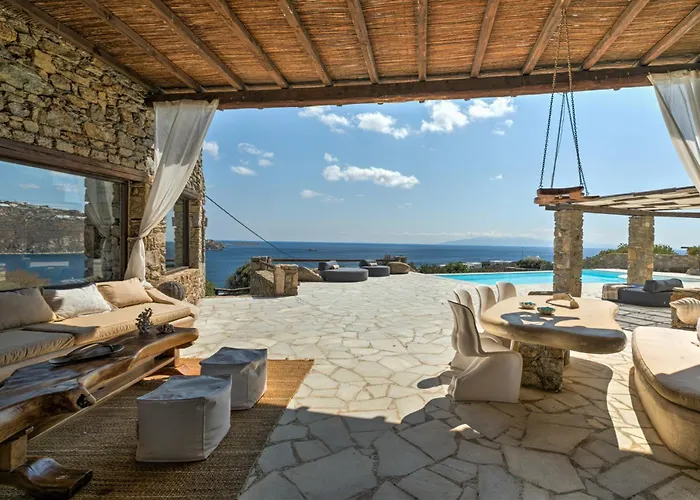 Melangio 6 Bedroom Villa Private Pool & Sea View - Aleomandra Mykonos Вилла Agios Ioannis Diakoftis