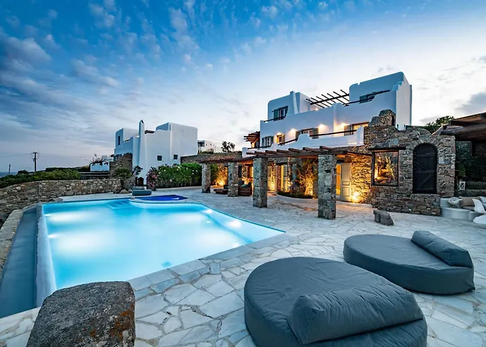 Melangio 6 Bedroom Villa Private Pool & Sea View - Aleomandra Mykonos Вилла *