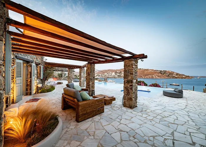 Вилла Melangio 6 Bedroom Villa Private Pool & Sea View - Aleomandra Mykonos *