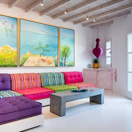 빌라 Melangio 6 Bedroom Private Pool & Sea View - Aleomandra Mykonos Agios Ioannis Diakoftis