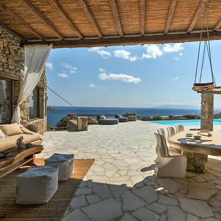 Melangio 6 Bedroom Private Pool & Sea View - Aleomandra Mykonos 빌라 Agios Ioannis Diakoftis